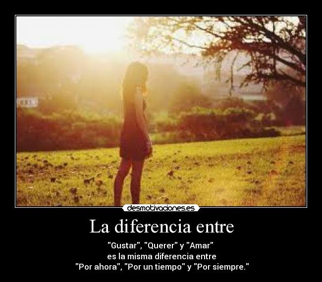 La diferencia entre -
