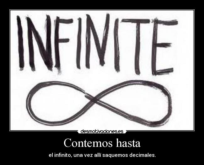 Contemos hasta - el infinito, una vez allí saquemos decimales.