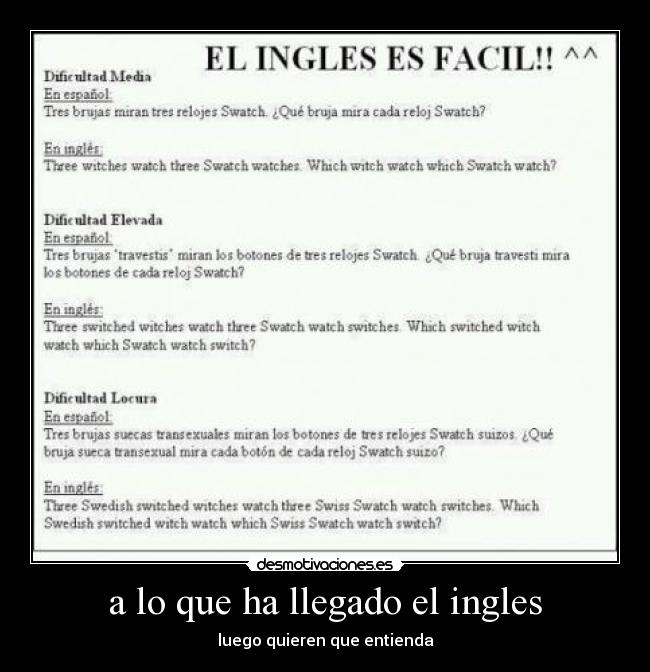 a lo que ha llegado el ingles - 