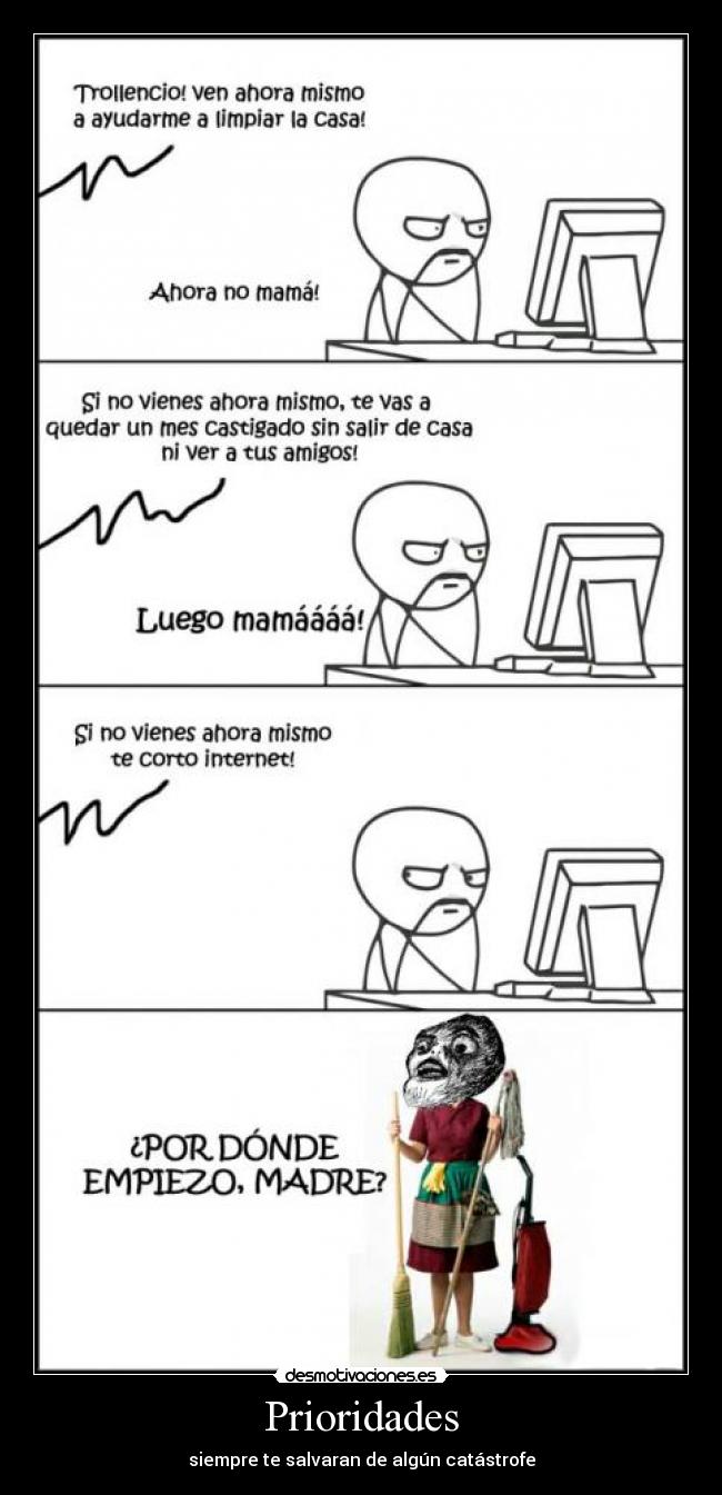 Prioridades - siempre te salvaran de algún catástrofe