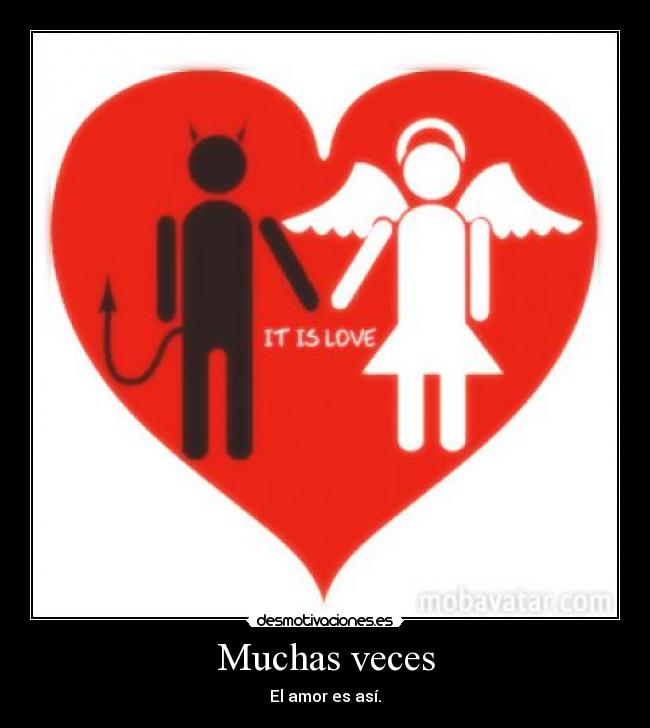 carteles corazon angel demonio amor cartel por daniela jajaj mio abby desmotivaciones