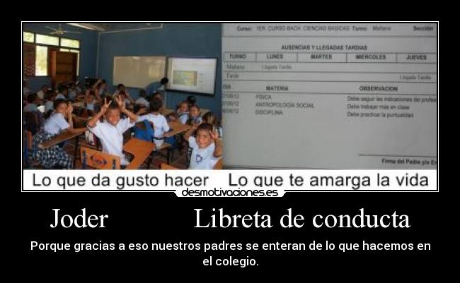 carteles colegio desmotivaciones