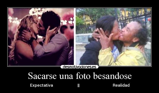 Sacarse una foto besandose -