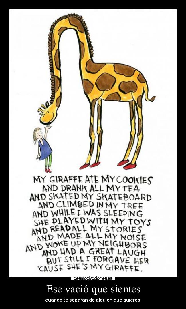 Ese vació que sientes -