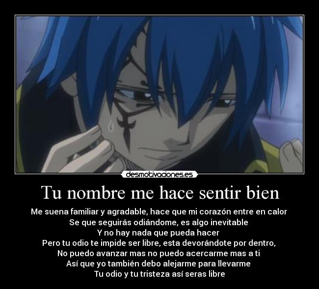 Tu nombre me hace sentir bien -