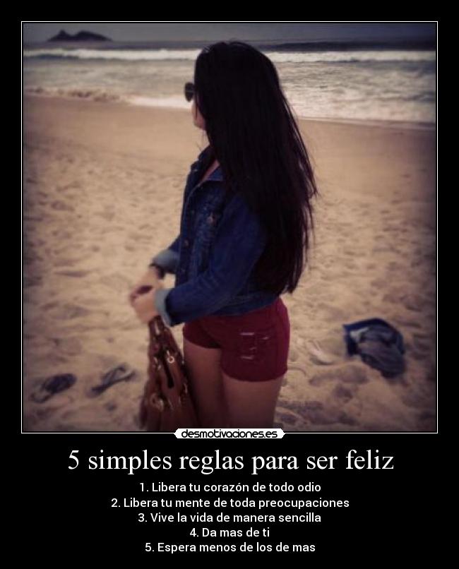 5 simples reglas para ser feliz - 