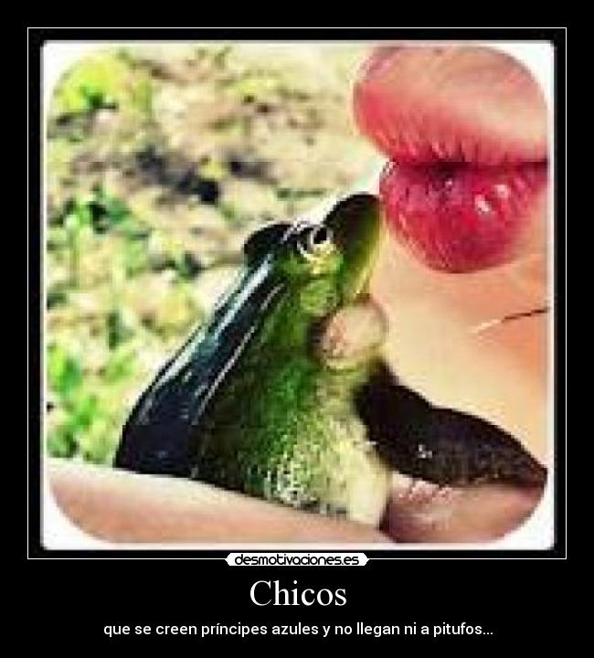 Chicos - que se creen príncipes azules y no llegan ni a pitufos...