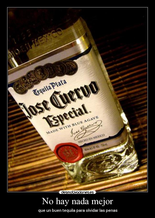No hay nada mejor - que un buen tequila para olvidar las penas