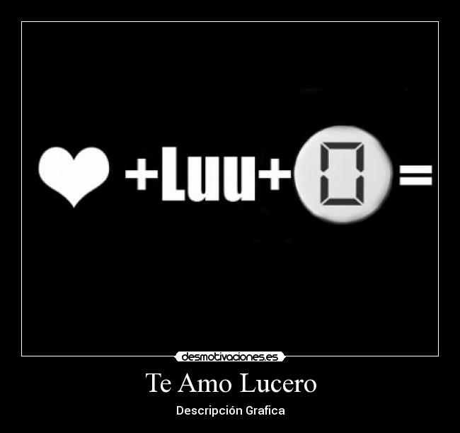 Te Amo Lucero - Descripción Grafica