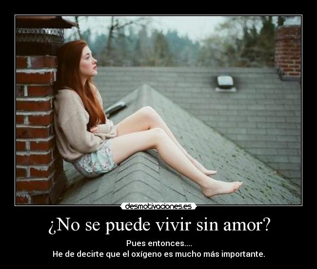 ¿No se puede vivir sin amor? -