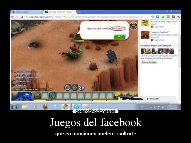 Juegos del facebook - que en ocasiones suelen insultarte