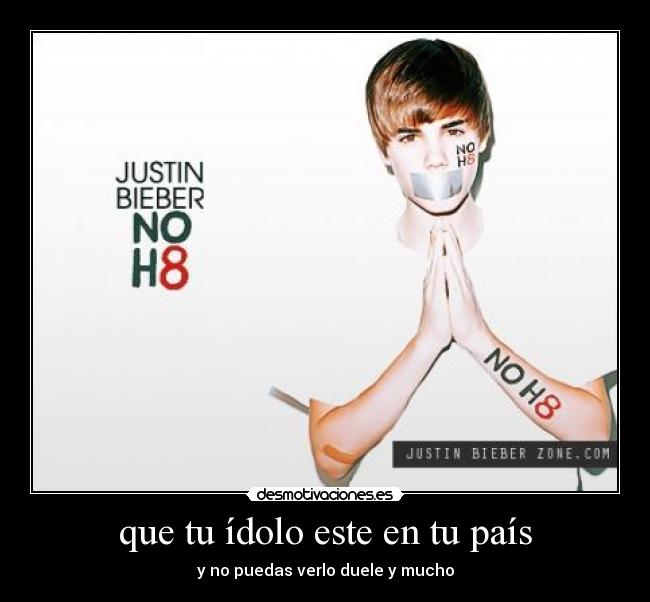 que tu ídolo este en tu país -