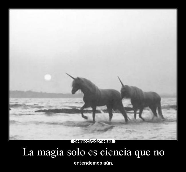 La magia solo es ciencia que no -