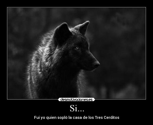 Si... - Fui yo quien sopló la casa de los Tres Cerditos