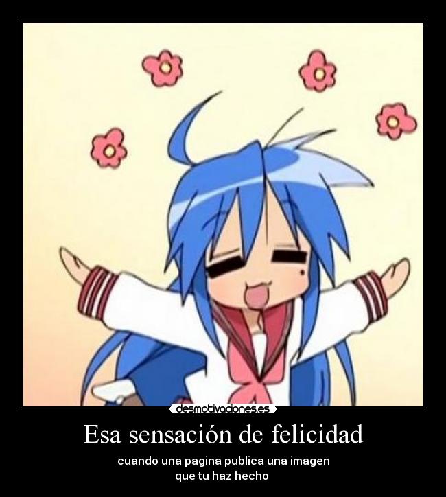 Esa sensación de felicidad - cuando una pagina publica una imagen
que tu haz hecho ♥