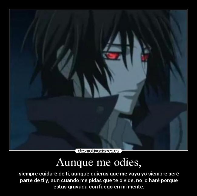 carteles kaname vampire knight amor traicion entiendo todo mundo prefiere zero antes kaname desmotivaciones