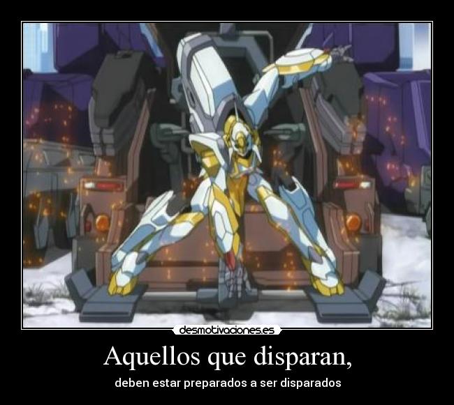 carteles anime code geass lancelot disparar desmotivaciones