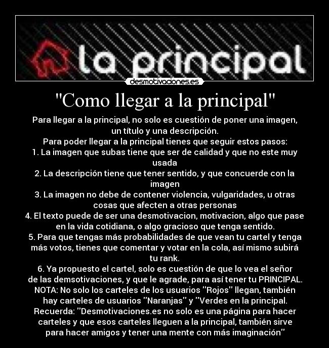 Como llegar a la principal -