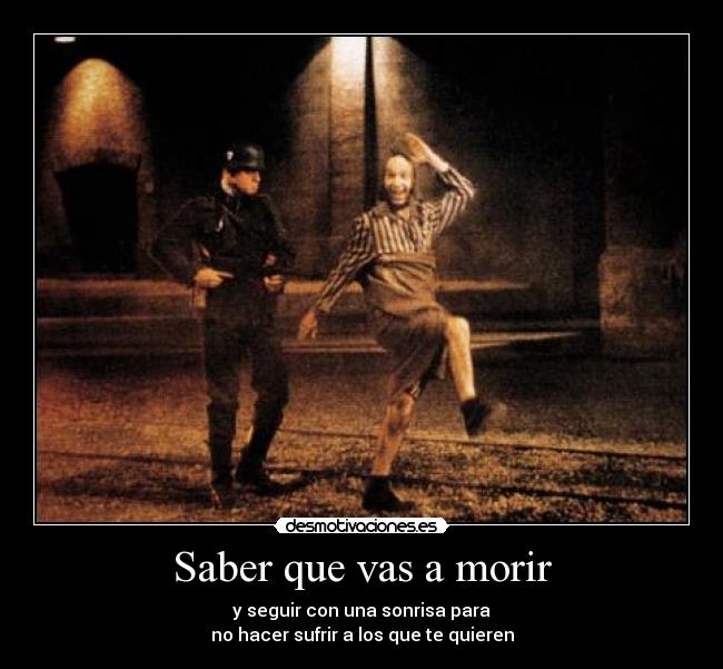 Saber que vas a morir - 