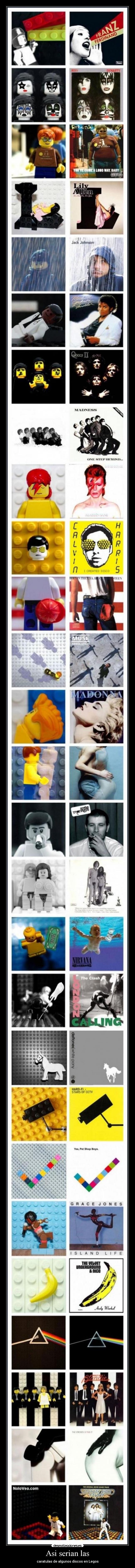 Asi serian las - caratulas de algunos discos en Legos