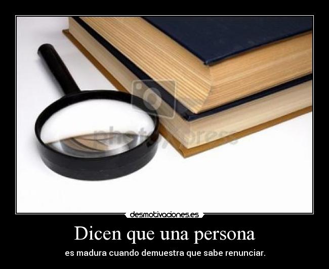 Dicen que una persona -