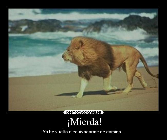 ¡Mierda! - Ya he vuelto a equivocarme de camino...