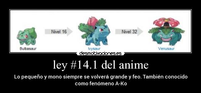 ley #14.1 del anime -