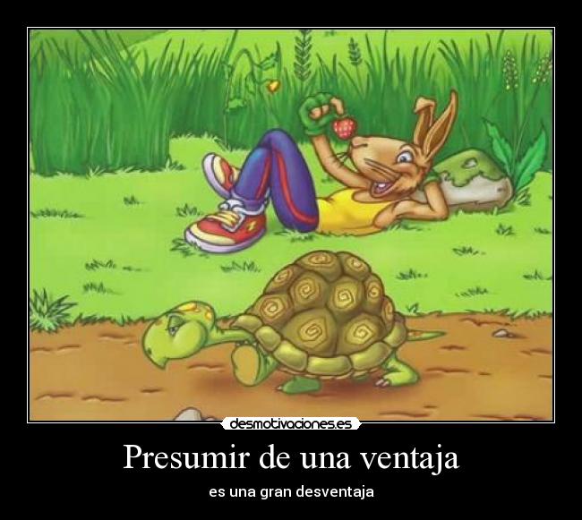 carteles presumir una ventaja desmotivaciones