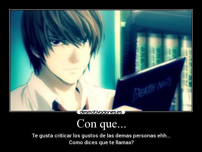 carteles death note light yagami raito desmotivaciones