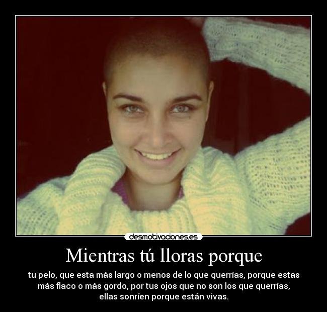 Mientras tú lloras porque -