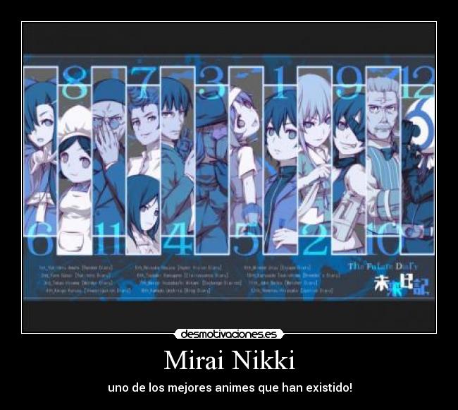 Mirai Nikki - uno de los mejores animes que han existido!