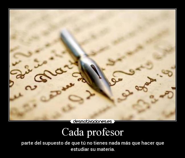 Cada profesor - 