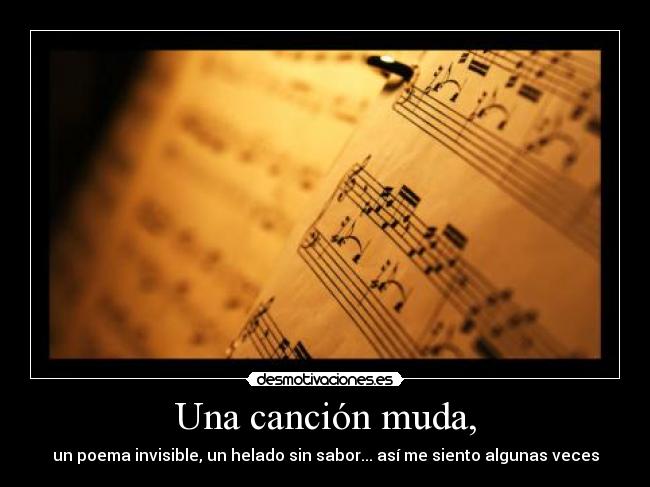 Una canción muda, - 