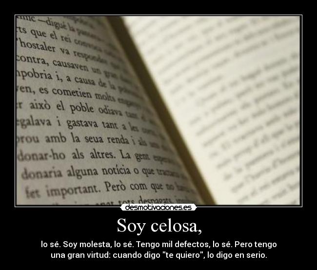 Soy celosa, - 