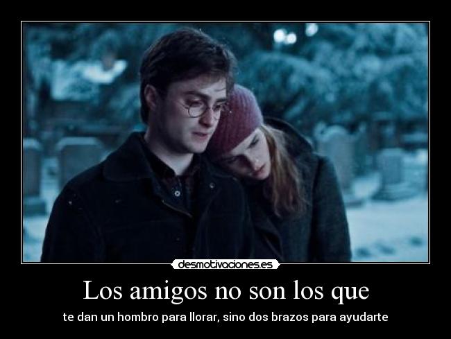 Los amigos no son los que - te dan un hombro para llorar, sino dos brazos para ayudarte