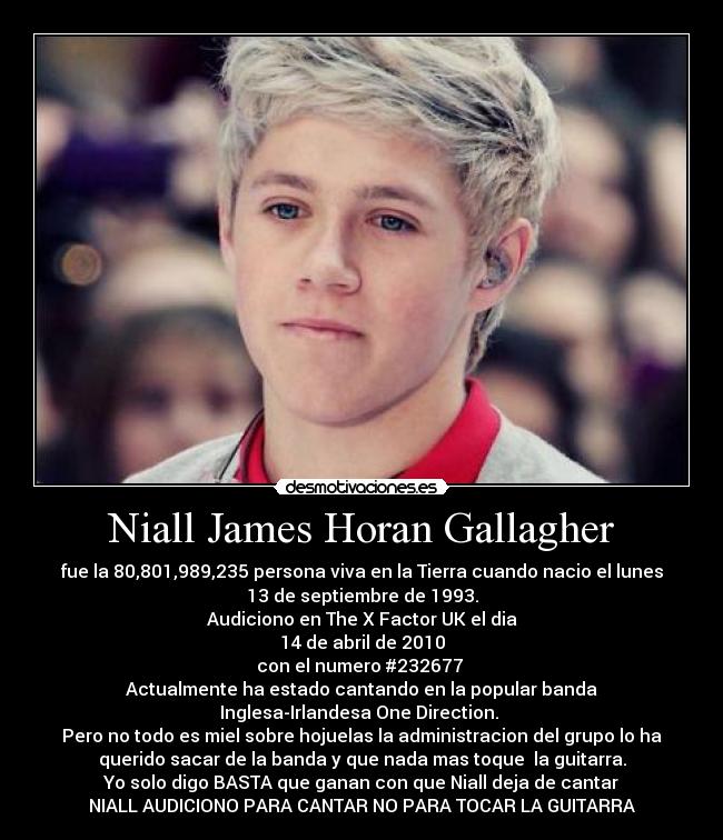 Niall James Horan Gallagher -