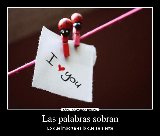 Las palabras sobran -