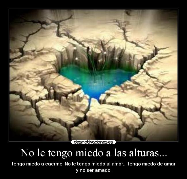 No le tengo miedo a las alturas... -