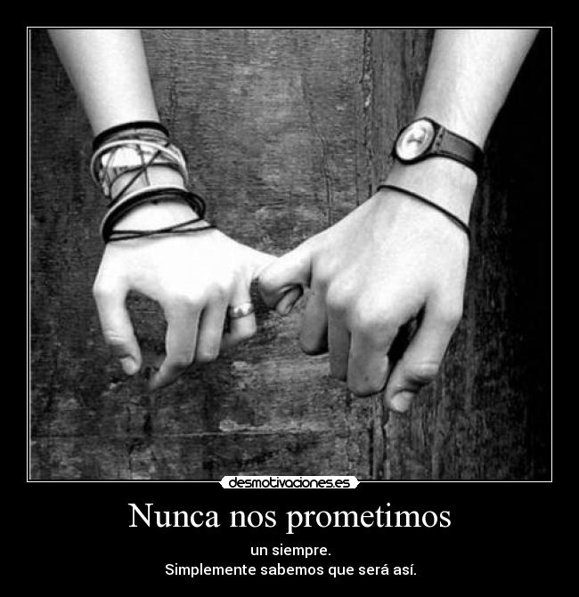 Nunca nos prometimos - un siempre.
Simplemente sabemos que será así.