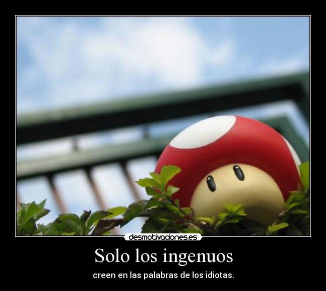 Solo los ingenuos - creen en las palabras de los idiotas.