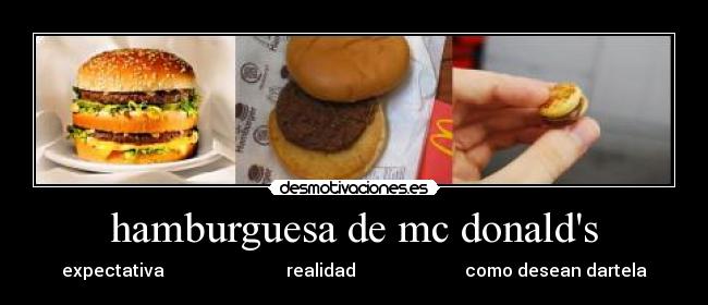 hamburguesa de mc donalds - 