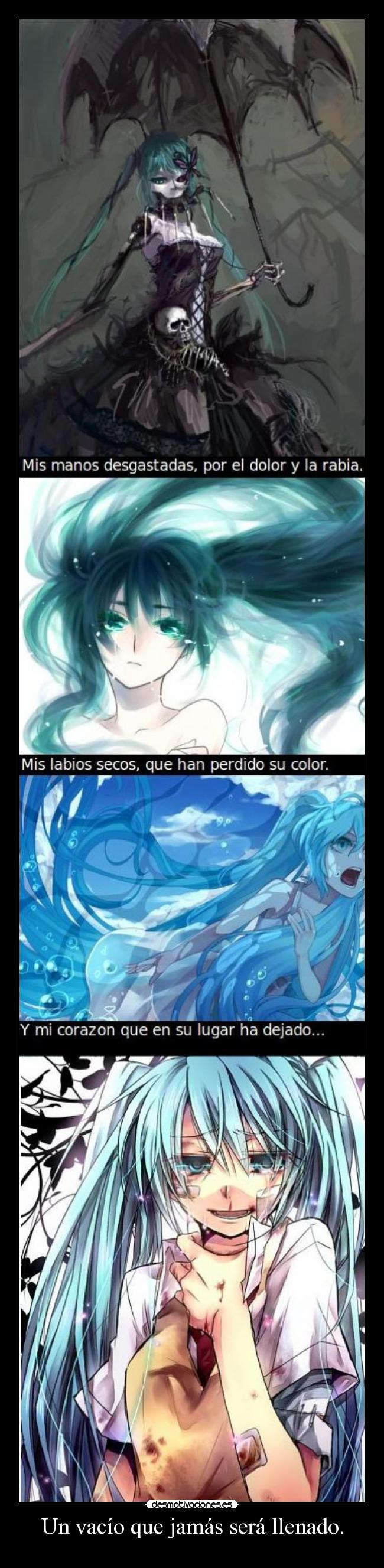 carteles miku hatsune vocaloid una vacio que jamas sera llenado desmotivaciones