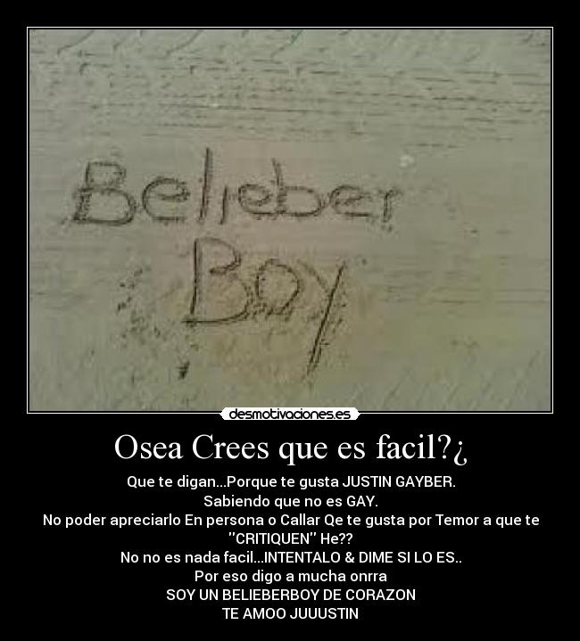 Osea Crees que es facil?¿ -