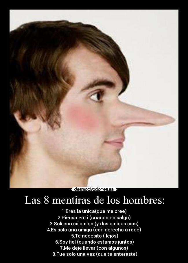 Las 8 mentiras de los hombres: - 