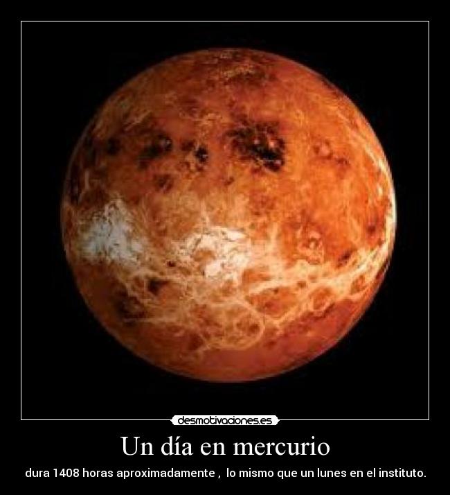 Un día en mercurio -