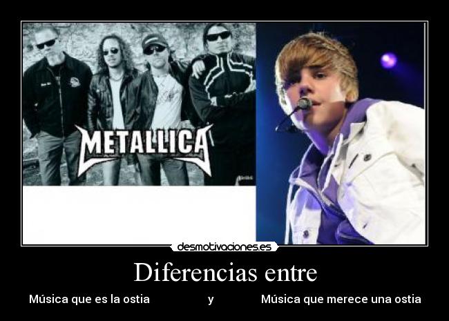 Diferencias entre - Música que es la ostia y Música que merece una ostia