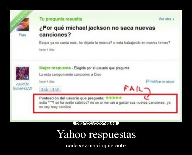 Yahoo respuestas - cada vez mas inquietante.