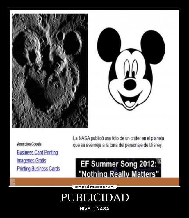 PUBLICIDAD - NIVEL : NASA
