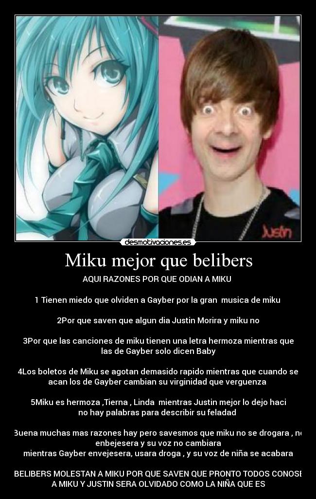 Miku mejor que belibers -