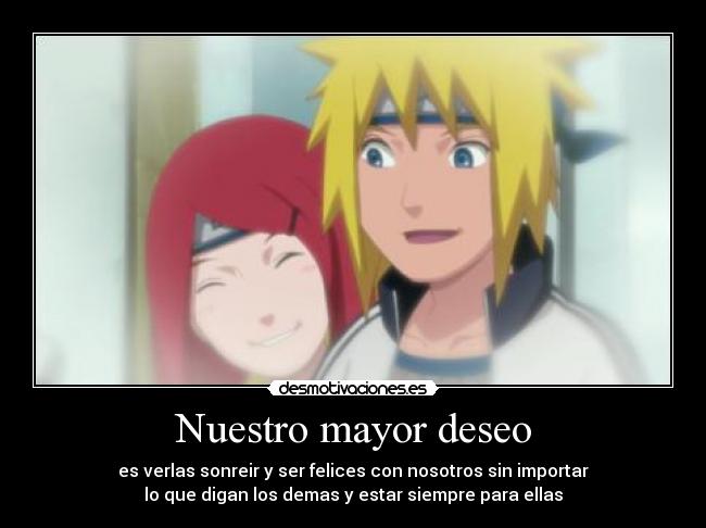 carteles naruto shippuden minato kushina echos reales amor desmotivaciones